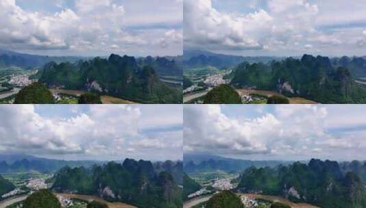 夏日桂林山水蓝天白云高清在线视频素材下载