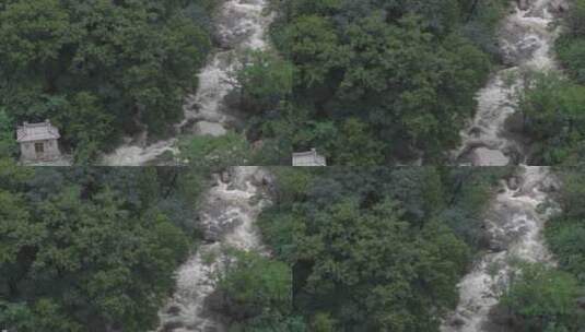 雨后泰山，飞瀑流泉高清在线视频素材下载