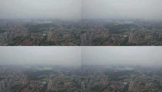 南京城市清晨风光航拍高清在线视频素材下载