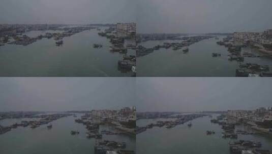 广东雷州海港渔业养殖场养殖厂航拍高清在线视频素材下载