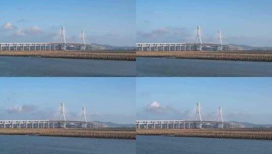 牛田洋特大桥延时高清在线视频素材下载