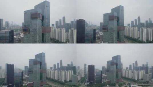 4k航拍广东深圳腾讯大厦高清在线视频素材下载