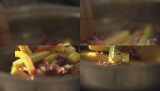 新疆手抓饭制作高清在线视频素材下载