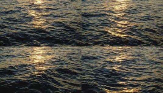 金色波光粼粼的水面高清在线视频素材下载