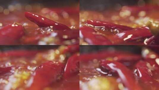 红油汤底高清在线视频素材下载