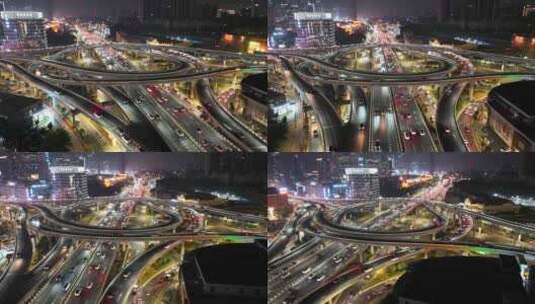 广州城市道路车流高清在线视频素材下载