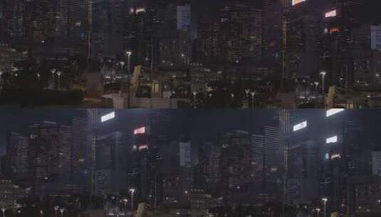 香港中环建筑夜景高清在线视频素材下载