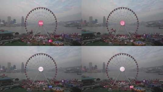 香港中环迷你摩天轮高清在线视频素材下载