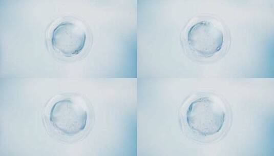 蓝色透明水珠气泡3D渲染高清在线视频素材下载