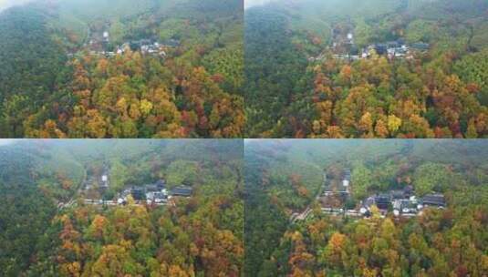 浙江湖州安吉灵峰寺灵峰度假区高清在线视频素材下载