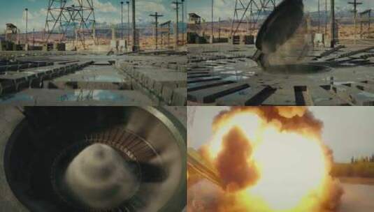 地下发射井导弹发射升空核弹弹道洲际导弹高清在线视频素材下载
