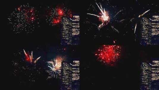 烟花庆祝新年烟花爆炸高清在线视频素材下载