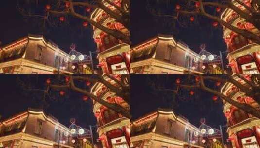 北京前门大街夜景高清在线视频素材下载