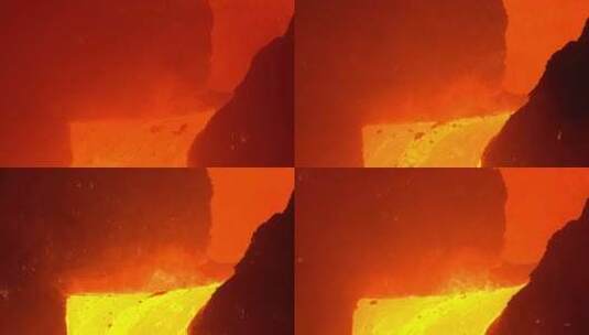 红火的铁水流动高清在线视频素材下载