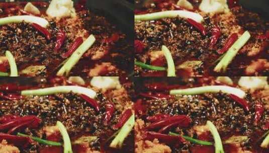 中国重庆特色美食红油火锅高清在线视频素材下载