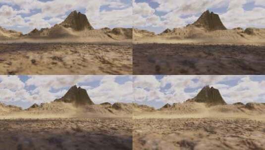 戈壁沙漠风沙流动高清在线视频素材下载