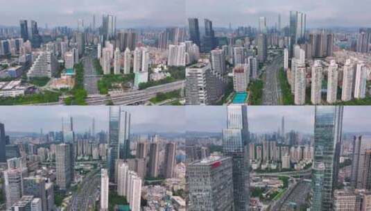 4K航拍深圳滨河大道高清在线视频素材下载