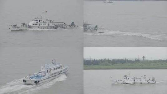 原创S-LOG3长江上巡逻的海事局4K1高清在线视频素材下载