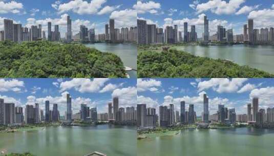 长沙梅溪湖金茂大厦高清在线视频素材下载