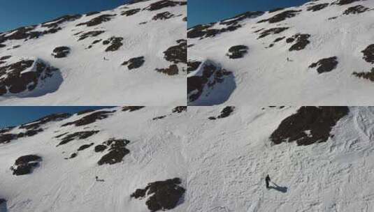 雪地山脉高山雪景高清在线视频素材下载