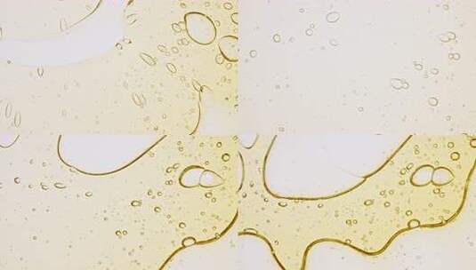 具有分子气泡油分布的透明美容凝胶液高清在线视频素材下载