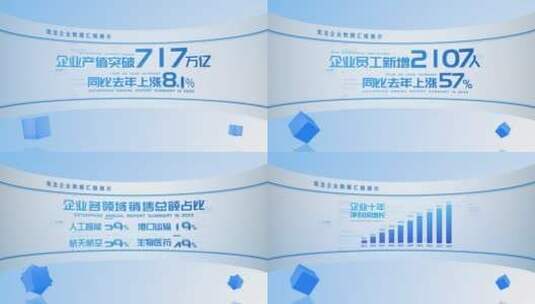 简洁数据图表汇报展示高清AE视频素材下载