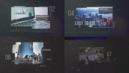 黑色屏幕企业公司文本图片宣传推广AE模板高清AE视频素材下载
