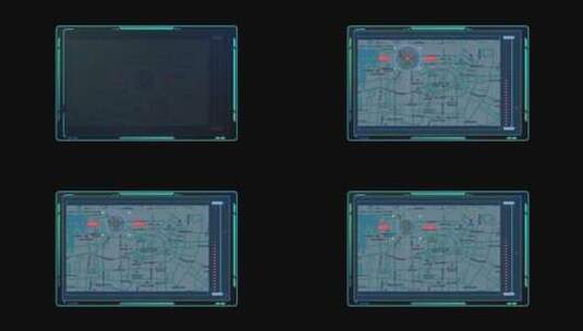 4K智能监控科技感界面地图搜索高清AE视频素材下载