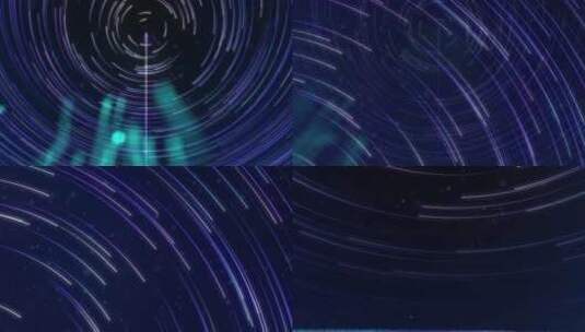 绚丽极光星轨天空旋转动态背景高清AE视频素材下载