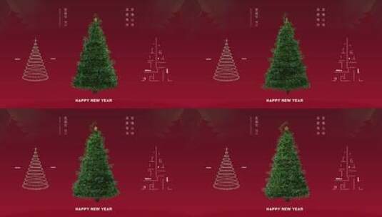 4K圣诞树10s循环KV AE模板高清AE视频素材下载