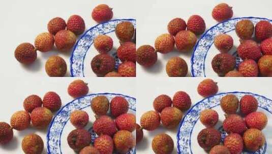 夏天水果美食食材荔枝高清在线视频素材下载