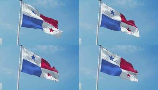 巴拿马现实主义旗帜高清在线视频素材下载