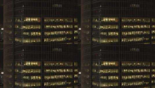 城市摩天大楼的办公楼窗户特写高清在线视频素材下载