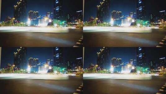 城市夜晚车流延时摄影高清在线视频素材下载