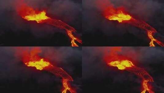 4K-火山岩浆高清在线视频素材下载