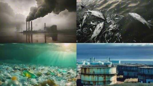 环境污染海洋污染高清在线视频素材下载