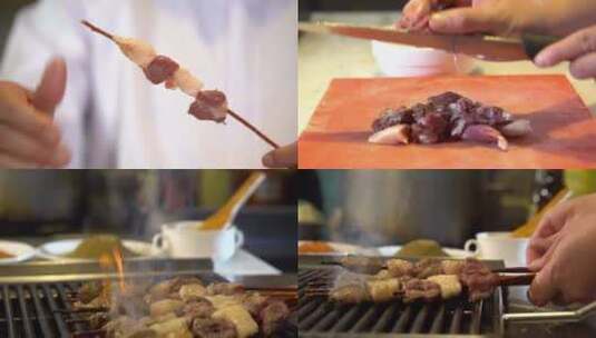 四川成都烤羊肉串美食高清在线视频素材下载