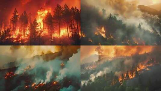 森林大火高清在线视频素材下载
