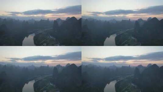 广西壮族自治区桂林市漓江风光高清在线视频素材下载