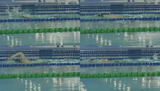 自由泳训练高清在线视频素材下载