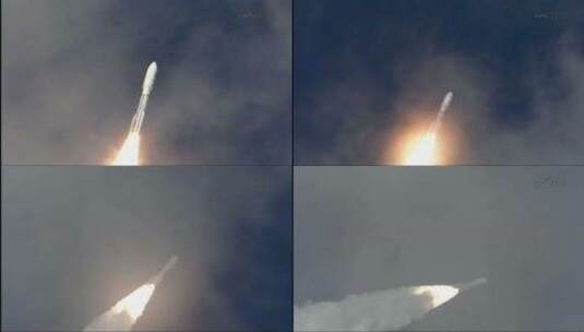 火箭发射的特写镜头高清在线视频素材下载