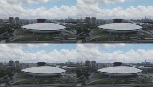 上海梅赛德斯奔驰文化中心4K航拍高清在线视频素材下载