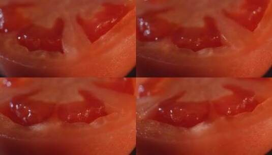 切开的西红柿瓤高清在线视频素材下载