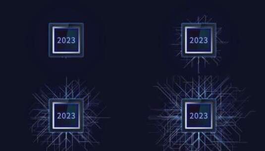 2023三维科技感电路板生长线条场景高清在线视频素材下载