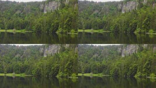 山林中的湖泊高清在线视频素材下载
