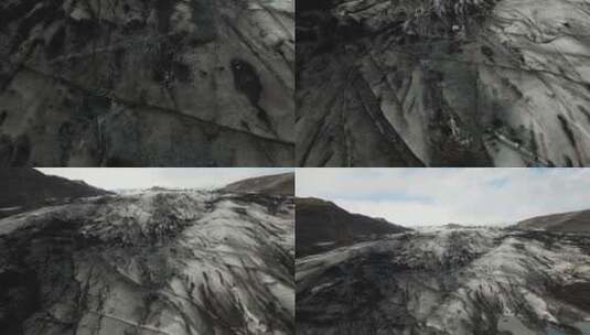 航拍冰川的壮丽景观高清在线视频素材下载