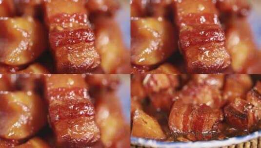 【镜头合集】毛氏红烧肉东坡肉炖肉解馋高清在线视频素材下载