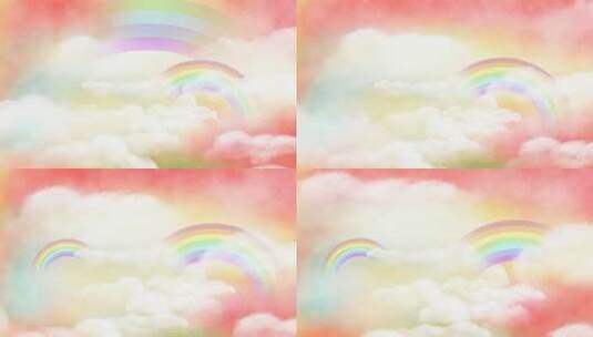 云层穿梭彩虹高清在线视频素材下载