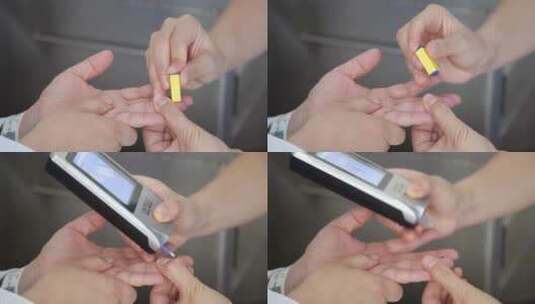 血糖仪测试血糖含量高清在线视频素材下载