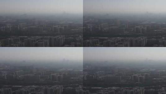 灰霾天气下的广州城区高清在线视频素材下载